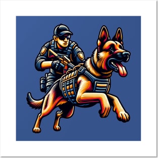 Police K9 In Action Posters and Art